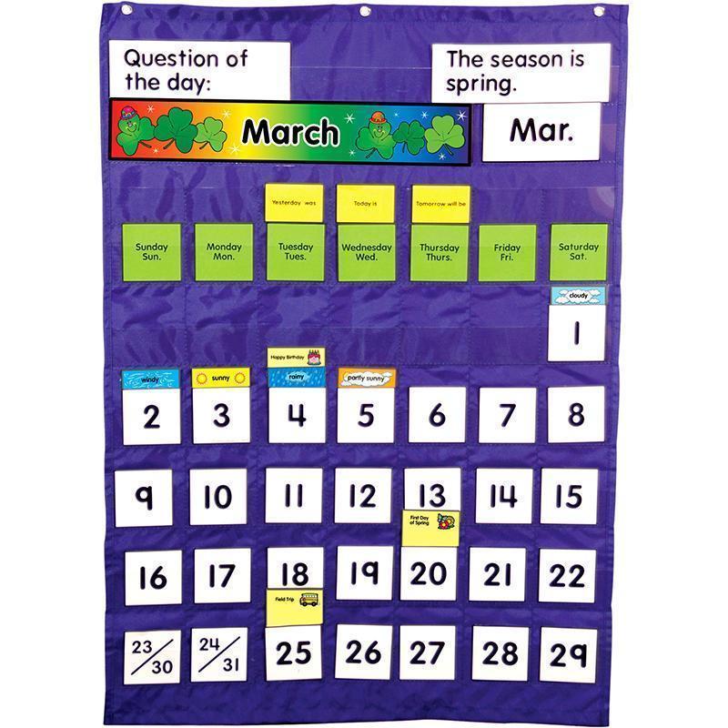 COMPLETE CALENDAR & WEATHER POCKET-Learning Materials-JadeMoghul Inc.