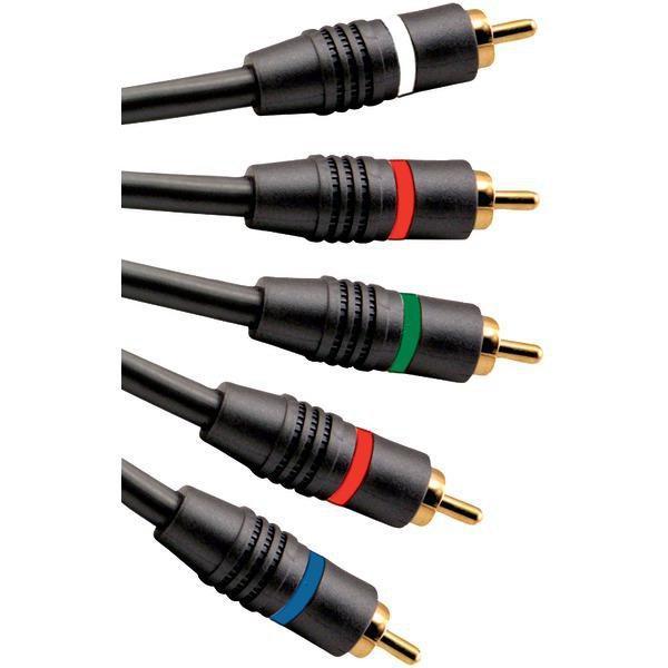 Component Video/Stereo Audio Cables (6ft)-Cables, Connectors & Accessories-JadeMoghul Inc.