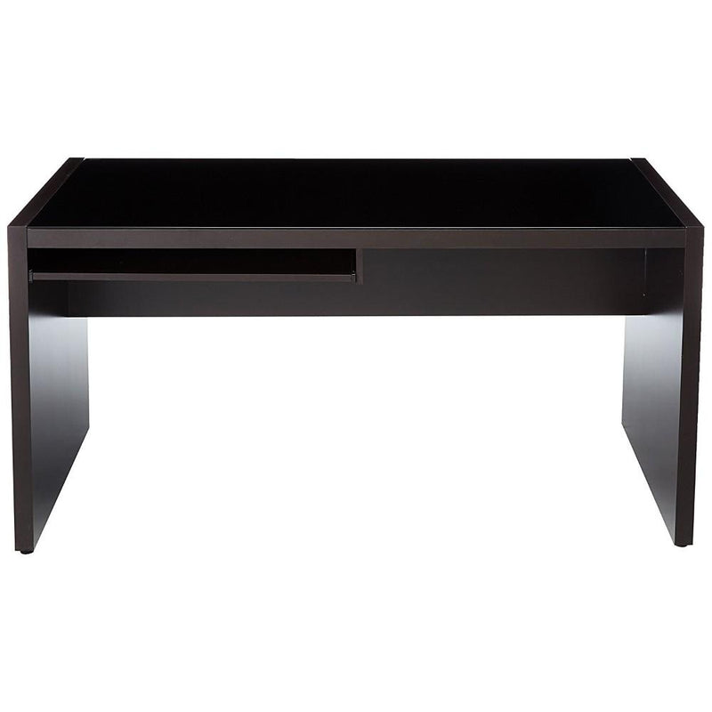 Computer Desk with keyboard Drawer, Cappuccino-Desks and Hutches-Cappuccino-Wood-JadeMoghul Inc.