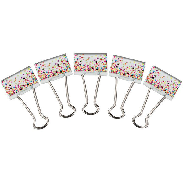 CONFETTI BINDER CLIPS MEDIUM-Learning Materials-JadeMoghul Inc.