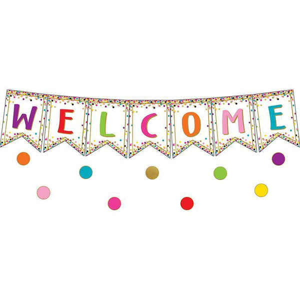 CONFETTI PENNANTS WELCOME BBS-Learning Materials-JadeMoghul Inc.
