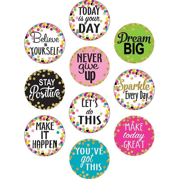 CONFETTI POSITIVE SAYINGS ACCENTS-Learning Materials-JadeMoghul Inc.