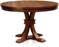 Console Tables Round Table, Dark Oak Brown Benzara