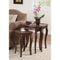 Console Tables Set Of 3 Wooden Nesting Tables With Curved Legs, Brown Benzara