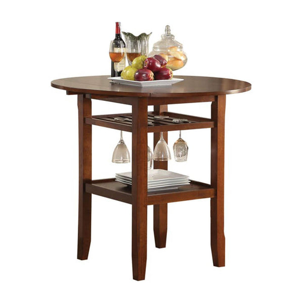 Console Tables Smart Looking Counter Height Table, Cherry Benzara