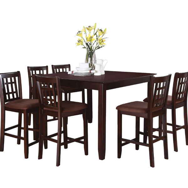 Console Tables Sophisticated Counter Height Table, Walnut Brown Benzara