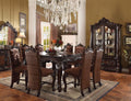 Console Tables Splendid Counter Height Table With Square Top, Cherry Oak Benzara