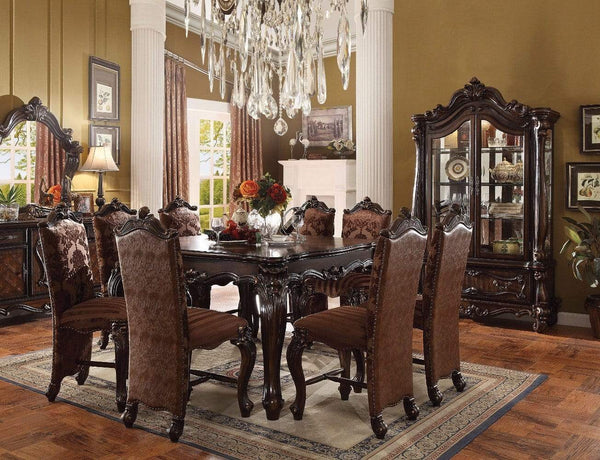 Console Tables Splendid Counter Height Table With Square Top, Cherry Oak Benzara