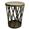 Console Tables Vintage Style Metal Table, Brown Benzara