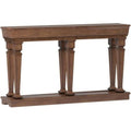 Wooden Console Table with One Bottom Shelf, Oak Brown