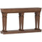 Wooden Console Table with One Bottom Shelf, Oak Brown