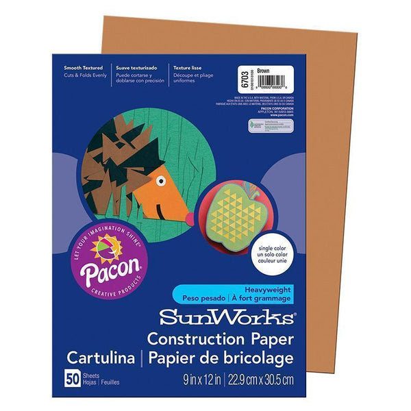 CONSTRUCTION PAPER BROWN 9X12-Arts & Crafts-JadeMoghul Inc.