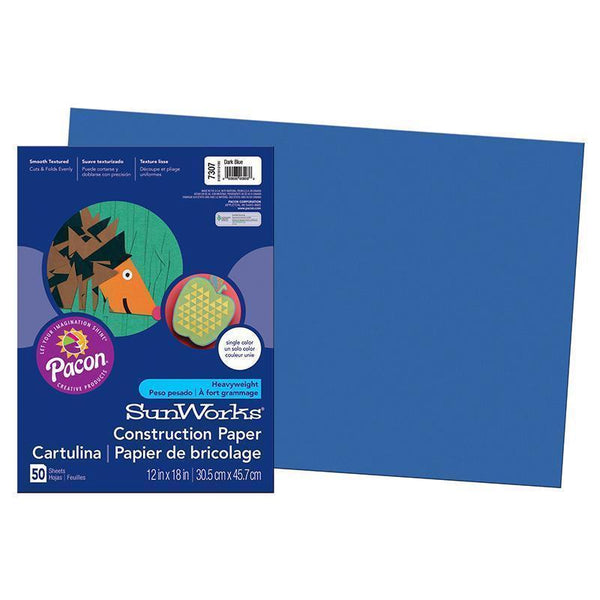 CONSTRUCTION PAPER DARK BLUE 12X18-Arts & Crafts-JadeMoghul Inc.