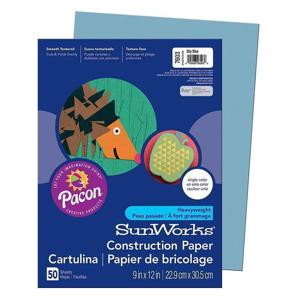 CONSTRUCTION PAPER SKY BLUE 9X12-Arts & Crafts-JadeMoghul Inc.