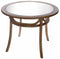 Contemporarily Classic Bistro Dining Table-Dining Tables-Brown-ELM WOOD RATTAN GLASS-JadeMoghul Inc.