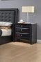 Contemporary 2 Drawer Wood Nightstand By Ireland , Black-Nightstands and Bedside Tables-Black-RBW Tropical Wood MDF and Chipboard-JadeMoghul Inc.