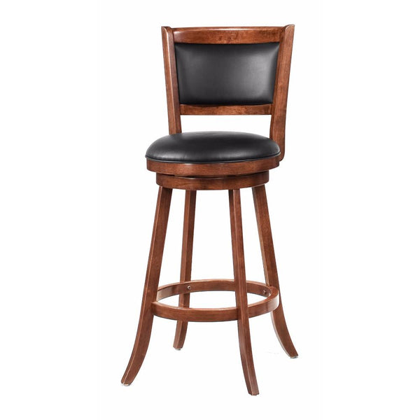 Contemporary 29" Bar Stool with Upholstered Seat, Brown ,Set of 2-Bar Stools and Counter Stools-Brown-Wood-Chestnut-JadeMoghul Inc.