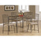 Contemporary 5 Piece Dining Set with Table and 4 Side Chairs, Brown-Dining Chairs-Brown-FABRIC-Black-JadeMoghul Inc.