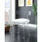 Contemporary Acrylic Accent Chair with Mid Backrest, White and Clear-Accent Chairs-White and Clear-Acrylic and Fur-JadeMoghul Inc.