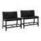 Contemporary Bahamas counter height chair,Set Of 2-Accent and Storage Benches-Black-Leatherette Solid Wood Wood Veneer & Others-JadeMoghul Inc.