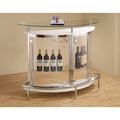 Contemporary Bar Unit with Clear Acrylic Front , White-Wine Racks-White-ACRYLIC-White-JadeMoghul Inc.