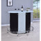 Contemporary Bar Unit with Frosted Glass Top, White And Black-Wine Racks-White And Black-METAL-Black/ White-JadeMoghul Inc.