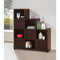 Contemporary Bookcase with Stair-like Design, brown-Book Cases-Brown-Wood-JadeMoghul Inc.