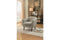 Contemporary Button Tufted Polyester Upholstered Wooden Accent Chair with Curved Back, Beige-Accent Chairs-Beige-Polyester and Wood-JadeMoghul Inc.