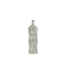 Contemporary Ceramic Bottle Vase With Dimpled Sides, Medium, Gray-Vases-Gray-Ceramic-Gloss Finish-JadeMoghul Inc.