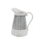 Contemporary Ceramic Pitcher Vase with Handle, Gray