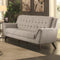 Contemporary Chenille Fabric & Wood Sofa With Tufted Design, Dove Gray-Living Room Furniture-Gray-Chenille Fabric and Wood-JadeMoghul Inc.