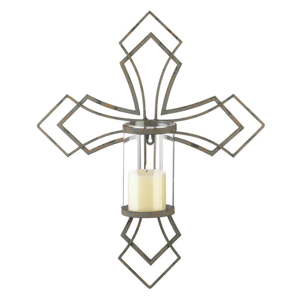 Candle Sconces Contemporary Cross Candle Wall Sconce