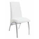 Contemporary Dining Chair, White, Set of 2-Dining Chairs-White-MDF-JadeMoghul Inc.