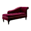 Contemporary Fabric Storage Chaise, Violet-Indoor Chaise Lounge Chairs-Violet-Fabric Solid Wood & Others-JadeMoghul Inc.
