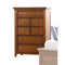 Contemporary Five Drawers Wooden Chest with Tapered Legs, Brown-Cabinet & Storage Chests-Brown-Wood-JadeMoghul Inc.
