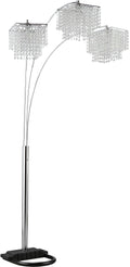 Contemporary Floor Lamp, Chrome-Floor Lamp-Chrome-Metal-JadeMoghul Inc.