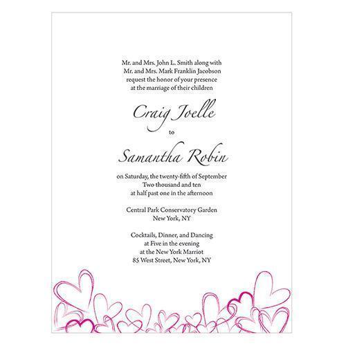 Contemporary Hearts Invitation Indigo Blue (Pack of 1)-Invitations & Stationery Essentials-Black-JadeMoghul Inc.