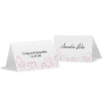 Contemporary Hearts Place Card With Fold Indigo Blue (Pack of 1)-Table Planning Accessories-Fuchsia-JadeMoghul Inc.