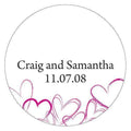 Contemporary Hearts Small Sticker Indigo Blue (Pack of 1)-Wedding Favor Stationery-Pastel Pink-JadeMoghul Inc.