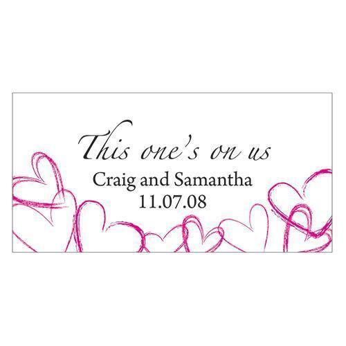 Contemporary Hearts Small Ticket Indigo Blue (Pack of 120)-Reception Stationery-Teal Breeze-JadeMoghul Inc.