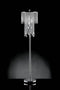 Contemporary Metallic Iron Floor Lamp Accented With Crystals, Silver-Floor Lamps-Silver-Crystal & Iron-JadeMoghul Inc.