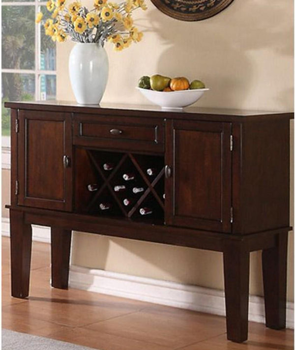 Contemporary Server, Brown-Accent Chests and Cabinets-Brown-Wood-JadeMoghul Inc.