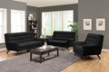 Contemporary Sofa, Black.-Sofas-Black-FABRIC-Black-JadeMoghul Inc.