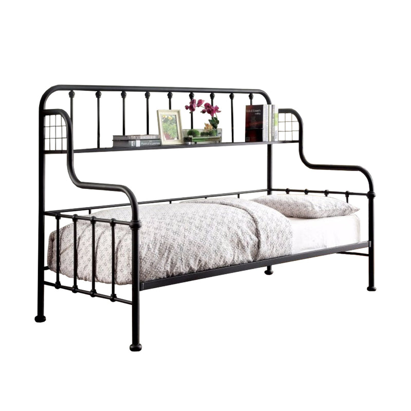 Contemporary Style Black Metal Daybed-Daybeds-Black-Metal-JadeMoghul Inc.