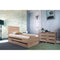 Contemporary style Brown Finish Twin Size Chest Bed With 6 Drawers.-Panel Beds-Brown-Wood-JadeMoghul Inc.