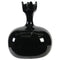 Contemporary Style Ceramic Vase With Designer Top, Black-Vases-Black-Ceramic-JadeMoghul Inc.