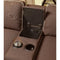 Contemporary Style Fabric Upholstered Modular Console with Charging Dock, Brown-Console Tables-Brown-Wood,Metal,Plastic and Fabric-JadeMoghul Inc.