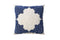 Contemporary Style Floral, Baroque Borders Set of 2 Throw Pillows, Indigo Blue-Accent Pillows-Ivory, Blue-Polyester Linen-JadeMoghul Inc.