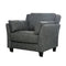 Contemporary Style Linen like Fabric Upholstered Wooden Chair with Tapered Legs, Gray-Accent Chairs-Gray-Linen-like Fabric and Wood-JadeMoghul Inc.