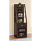 Contemporary style Media Tower With 6 Shelves, Dark Brown-Media Racks and Towers-Dark Brown-Metal-JadeMoghul Inc.
